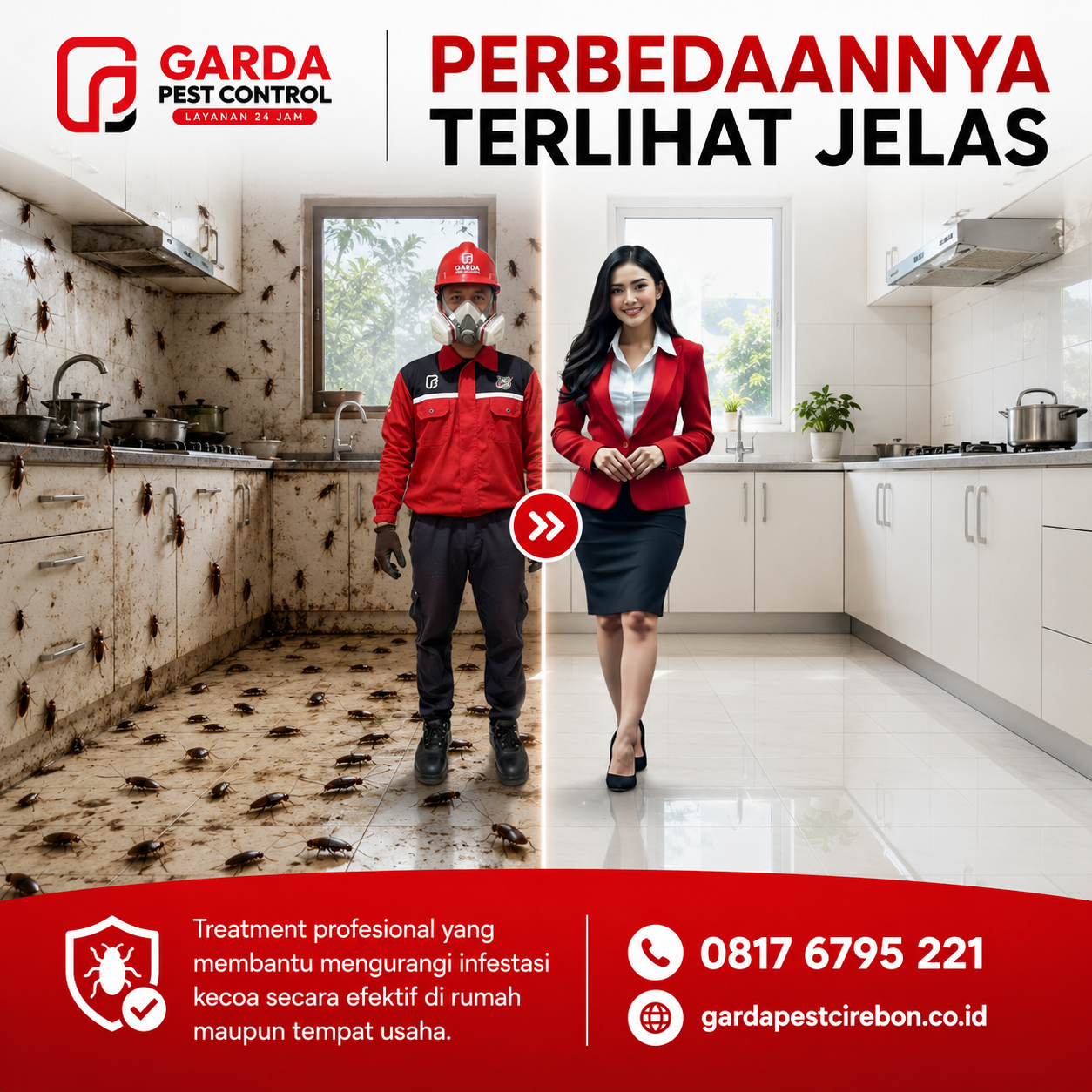 Jasa Pembasmi Kecoa di Cirebon: No.1 Harga Murah